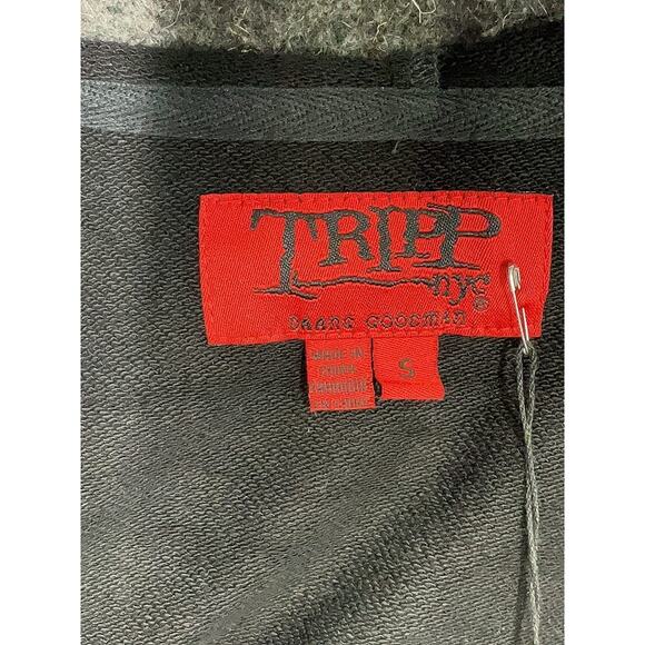 NWT Tripp NYC Hoodie Goth Rave Punk Grommet Hardware Straps Bondage Clash Black - Picture 5 of 7